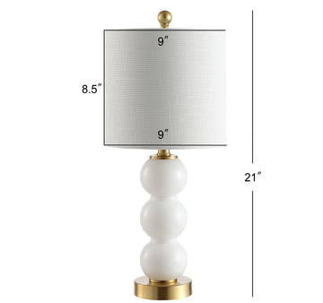 February 21" Glass/Metal LED Table Lamp - JONATHAN Y